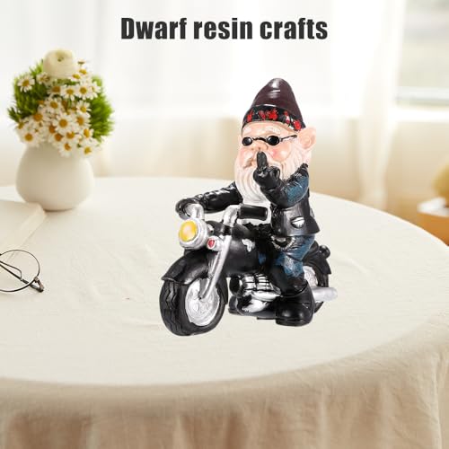 LUFEIS Gnome Statue, Riding Dwarf Statue, 13.5cm Outdoor Funny Garden Gnomes Decoration - Image 4