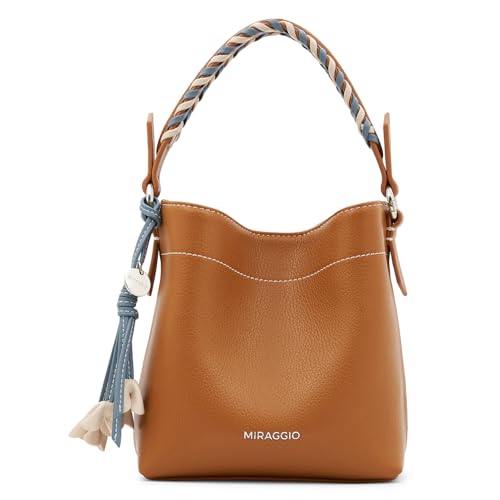 Image of Miraggio Summer Scoop Top Handle Bucket Handbag For Women With Adjustable & Detachable Strap