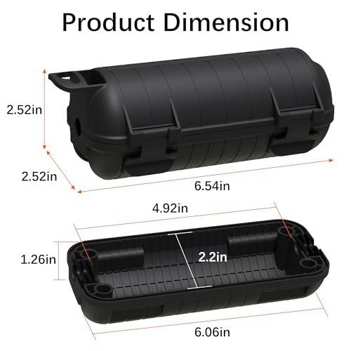 Extension-Cord-Cover-Outdoor-4-Pack-IP54-Water-Resistant-Power-Cord-Protector-Electrical-Connection-Box-Outside-Cable-Safety-Cover-for-Electronics-Plug-Outlet-Tool-Holiday-Light-Black