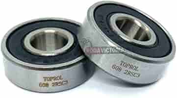 れんげ 2 x 608-2RS Ball Bearing 22mm x 8mm x 7mm 608RS NEW Free