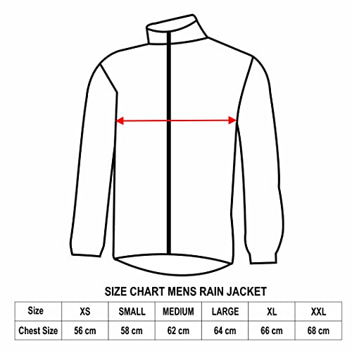 PROSTYLE SPORTS Men's Rain Jacket Waterproof Lightweight Rain Jacket, Windproof Raincoat, Breathable (as8, alpha, x_l, regular, regular, Black) - Image 2