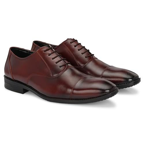 Image of Blue Leather by Centrino Genuine Leather Slip-On Men's Formal Shoe |Stylish with Soft Cushioned Insole |Trendy Non Lace-Up Design |Durable Leather with Anti-Skid Sole | Perfect for Formal Wear (4021)