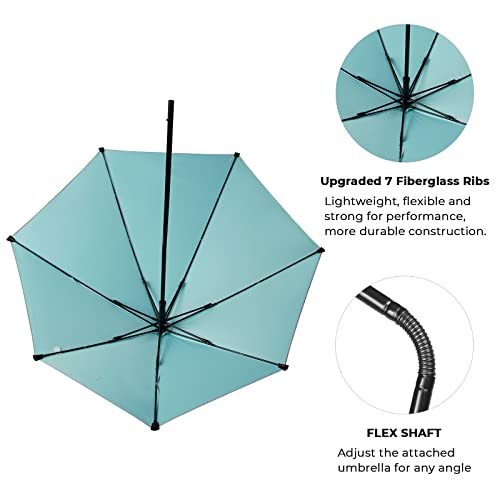 Prospo 46"x44" Adjustable Beach Umbrella with Universal Clamp Golf Umbrella by Prospo - Used condition - Image 4