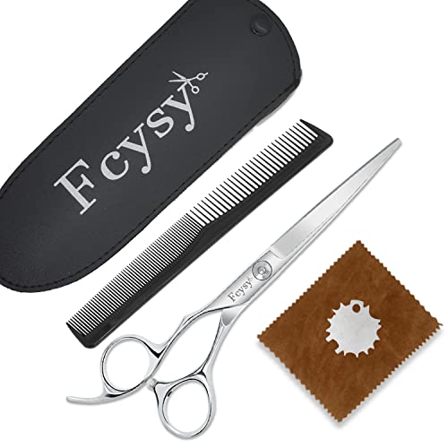 Linkshänder Friseurschere Haarschere, Fcysy Professionelle Scharfe Linkshänder Haarschneideschere, 6 Zoll Frisör Schere, Friseur Scheren Profi Salon Haar Scheren für Damen Herren Kinder