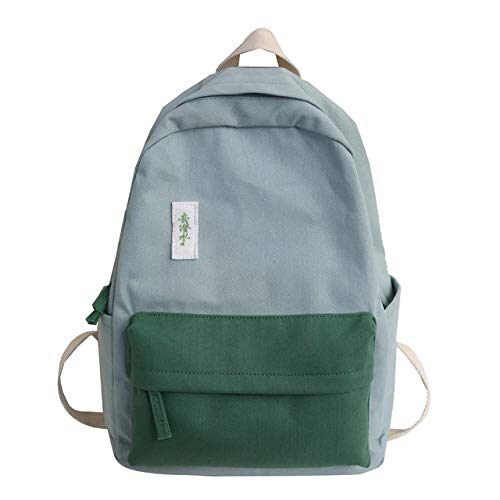 Preisvergleich Produktbild Fashion Student Rucksack Hohe Qualität Nylon Große Kapazität Einfarbig Wasserdicht Freizeitrucksack Tasche M Blau