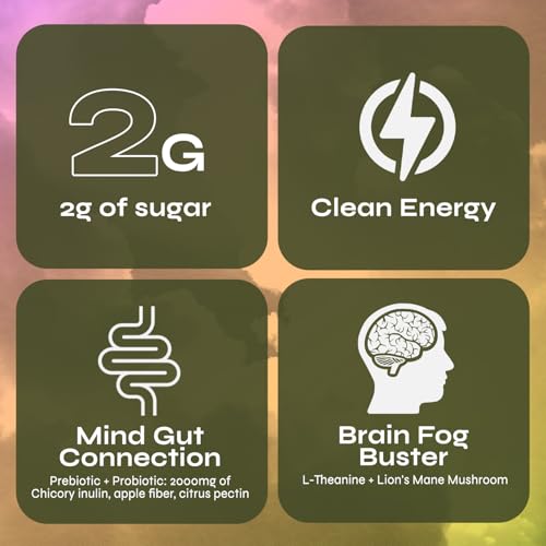 Yerba Magic Strawberry Matcha Instant Tea, 3-in-1 Super Drink - Clean Energy, Brain Fog Buster, and Gut Health Powered by Nootropics, Prebiotics and Probiotics | Yerba Mate 20 Stick Packs