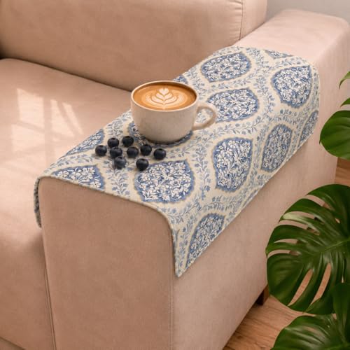 Image of STITCHNEST 'Eden Weaves Collection Series' Sofa Armrest Cover | Elegant Woven Fabric, Washable & Durable for Modern Living (18 x 22 Inches)