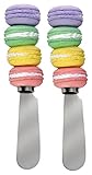Boston International J'Aime Paris Macaron Spreaders, Purple/Green/Yellow/Pink, Set of 2