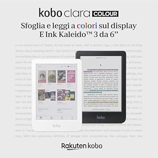 Kobo Clara Colour | eReader | Display antiriflesso a colori E Ink Kaleido™ 3 da 6” | Modalità Scura| I Audiolibri | Impermeabile (Bianco)