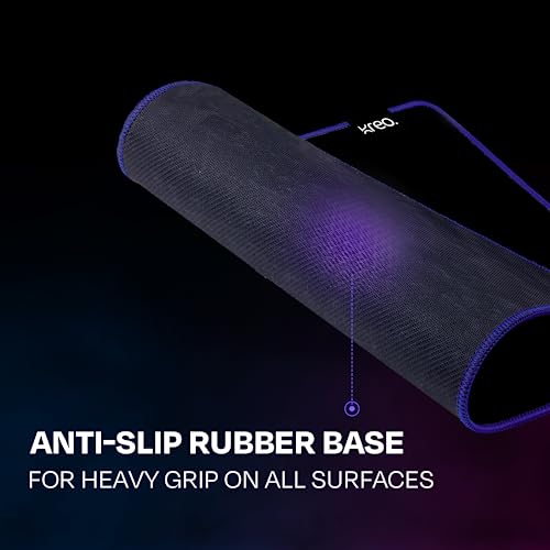 Image of Kreo Gaming Mouse with Programmable Buttons & RGB Lighting | Top Pixart Sensor | Adjustable DPI with 1.5m Long Braided Cable and Optical Sensor | Lightweight & Durable | (Falcon + Mousepad L)