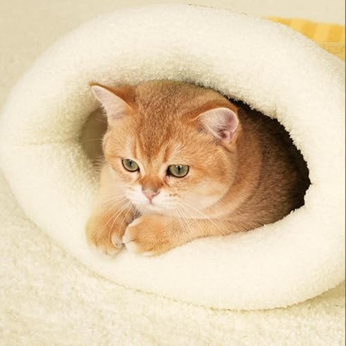 Saco de dormir para gatos cueva de invierno para mascotas en terraza 8