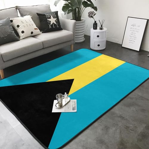 Tapis drapeau des Bahamas 203x147 cm lavable pour salon et balcon - 3
