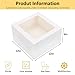 Moretoes 30pcs Cake Boxes, 12x12x6 Inch Square Bakery Boxes with Window Cajas Pasteles for Valentine's Day, Mother's Day, Pastries, Chocolates, Cookies, Pie, Birthday Party, Wedding, Easter