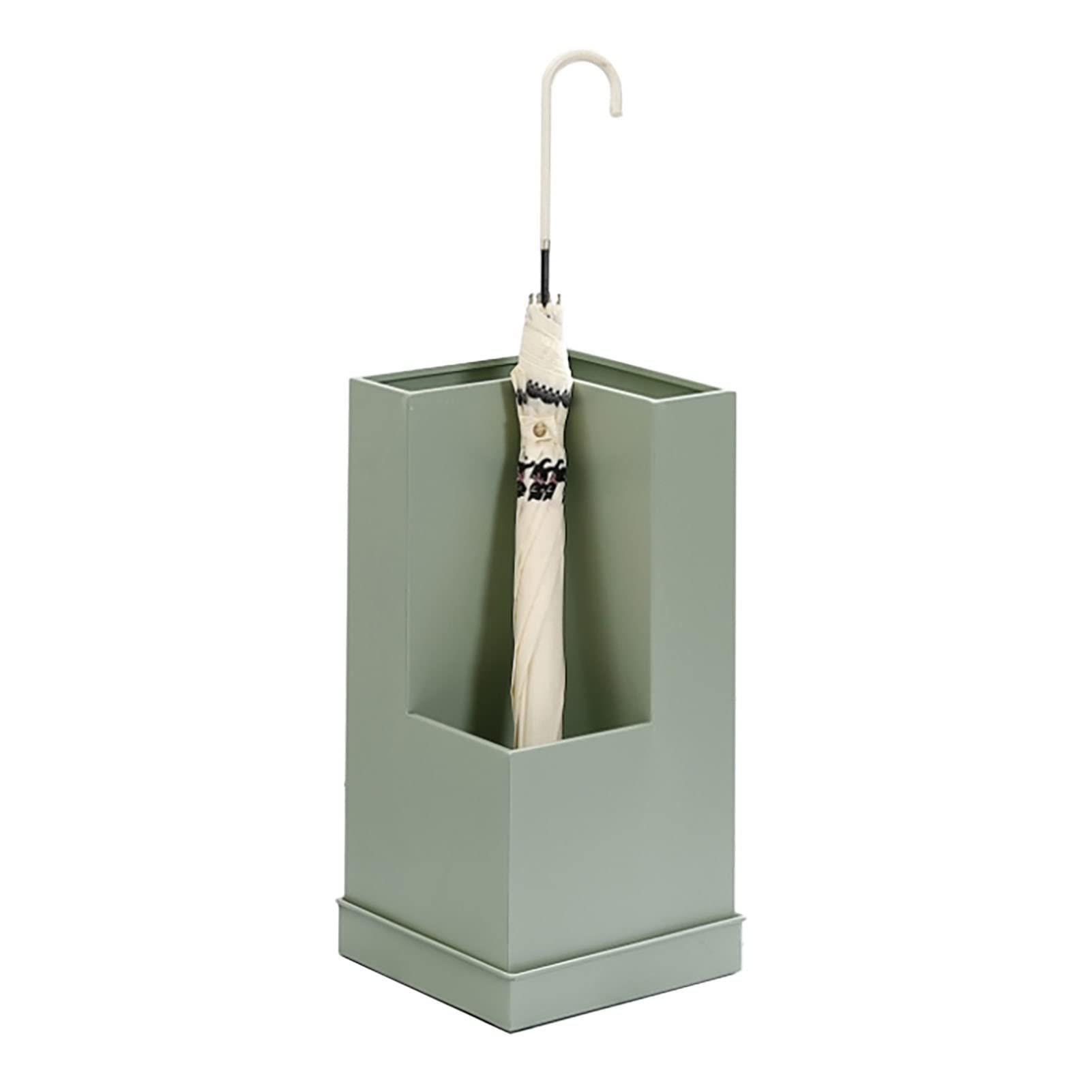 Support de parapluie carré en métal, petit seau de parapluie design pour bâtons de golf