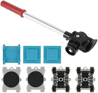 8Pcs Furniture Lifter, Furniture Slides Kit, Max Up for200 kg/440Lbs, with 4 Sliders, Rubber Wheels 360° Rotatable Suitable for Sofas, Couches and Refrigerators, Heavy Loads Easy and Safe Moving