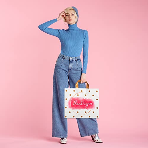 Miss Fantasy Extra Thick Bulk Boutique Bags, Pink Thank You Bags Sizes Of L+M #TOP6