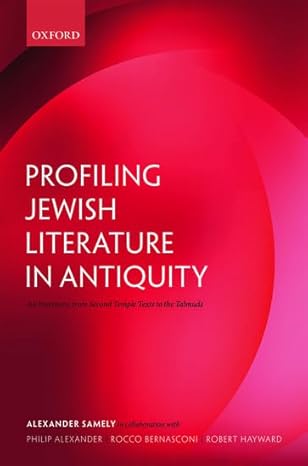Profiling Jewish Literature in Antiquity 