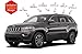 AUTOCLOVER Tape-On Rain Guards Window Visors 6 Pcs Set for Jeep Grand Cherokee 2014 2015 2016 2017 2018 2019 2020 2021 / Window Deflectors, Out-Channel Vent Shades (Chrome)