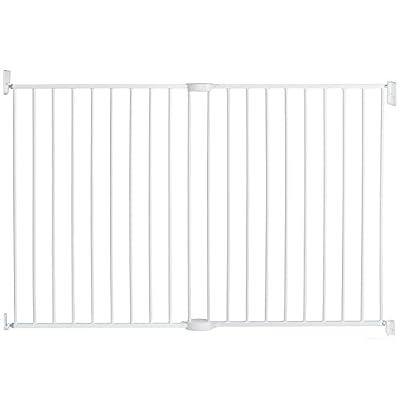 Munchkin Extending XL Tall and Wide Hardware Baby Gate, Extends 33" - 56" Wide, White, Model MK0004