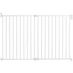 Munchkin Extending XL Tall and Wide Baby Gate Hardware Mounted Safety Gate for Stairs Hallways and Doors Extends 33 56 Wide Metal White