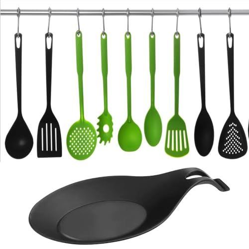 Miniatura 3 de Soportes Para Cucharas Silicona, Reposa Cucharas Silicona De Grado Alimenticio, Resistente Calor Resto Cuchara, Forma Almendra Bandeja De Cuchara, Cocina Soporte Cuchara Silicona