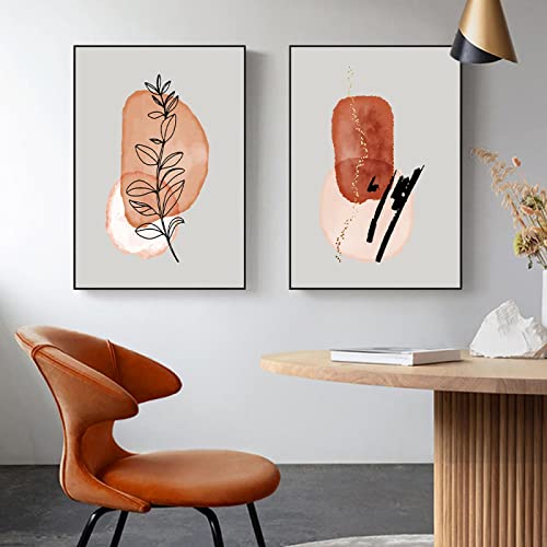 Affiches abstrait mur art KEBIA pour créer un salon moderne et chaleureux