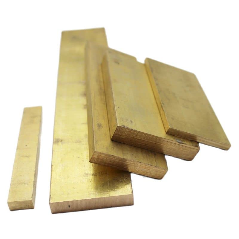GatherTOOL 1Pc Brass Flat Bar Sheet Plate Solid CNC Block Machining Mill Metal Thickness 0.5mm /0.8mm /1mm/ 3mm/ 4mm/ 5mm/ 6mm/ 8mm (Size : 4x6x100mm 1pc)