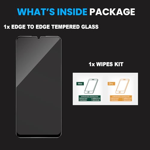 Image of ArmourPro Military Grade Gorilla Tempered Glass Screen Protector Compatible For Lava Storm Lite (6.75 Inch) With Easy Installation Kit| Edge To Edge Coverage |Black