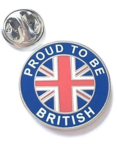 Proud To Be British in Union Jack Enamel Lapel Pin Badge (T1243)