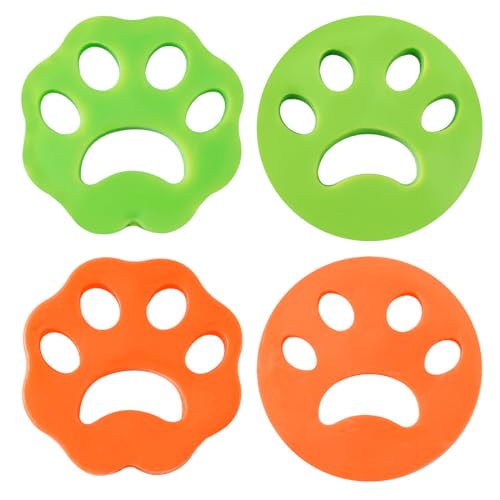EBHO 4 Piezas Captador de Pelo para Lavadora, Reutilizable Pet Hair Catcher Lavadora, para Perros Gatos Pelo de Mascota, Ropa de Cama, Ropa