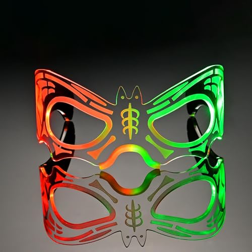 Masque futuriste Oybete LED 7 couleurs | Lot de 2 verres lumineux rave