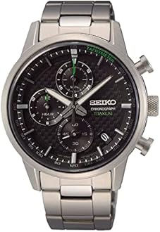 Seiko Men's Quartz Watch Titanium with Stainless Steel Strap