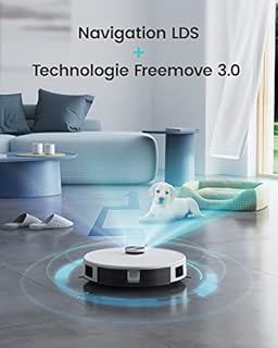 Lefant 4000Pa 2 in 1 Robot Vacuum Cleaner, LiDAR Navigation, Multi-Stage Mapping, Virtual Areas, Robot Vacuum Cleaner Connected by Alexa/APP/WiFi, Ideal for Pet Hair Carpets Hard Floors, M1
