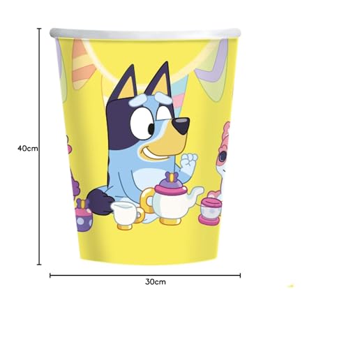 amscan 9915381 - Pack of 8 Bluey Paper Cups (237ml), 9cm x 7.5cm / 3.5 in x 3 in - Image 3
