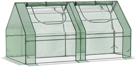 Outsunny Invernadero Pequeño Invernadero de Exterior con Cubierta...