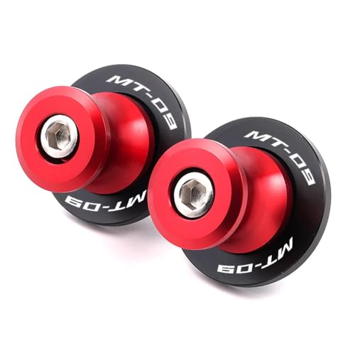 Image of Compatible with 2026 MT09 Tracer 2025 MT09 SP MT 09 V4 SP FZ09 2014-2025 2026 MT-09 Tracer 900GT Motorcycle CNC 6MM Swingarm Spools Slider Stand Screws (Red)