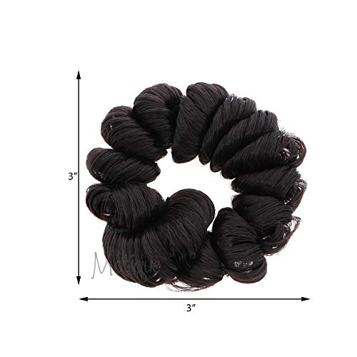 Synthetic Hair Scrunchie - Dark Brown #TOP1