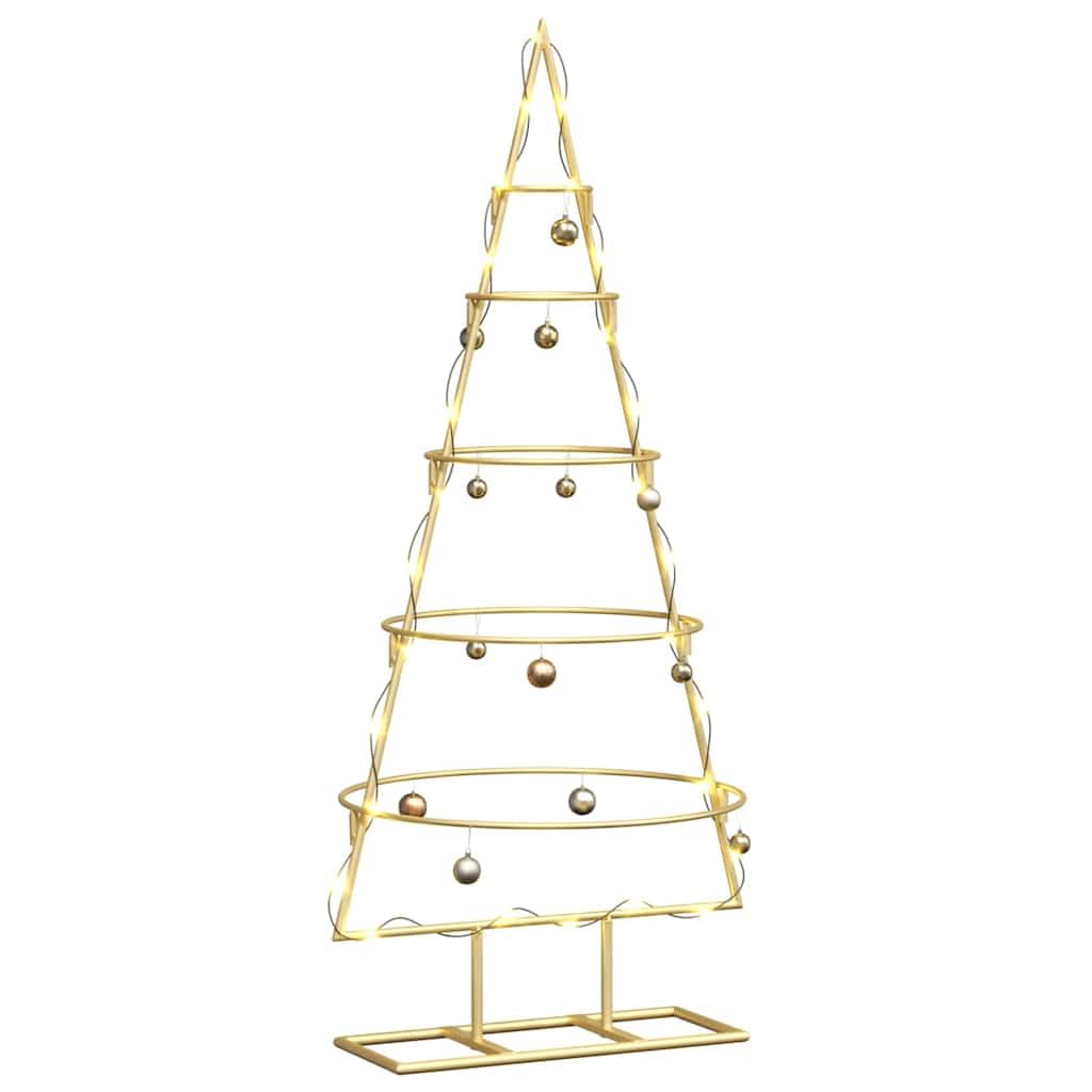 Vidaxl Gold Metal Christmas Tree With Stand 90 Cm Powder-Coated Steel, Living Room, Modern Christmas Tree, Minimalist Decor, Seasonal Ornament, Chic Decoration, Designer Holiday Sculpture