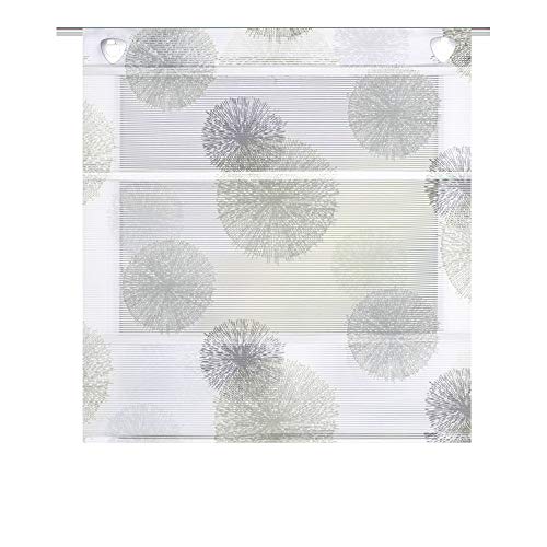 Clever-Kauf-24 Magnetrollo Rawlins Stein inkl. Haken | Raffrollo mit Magnetraffung | Gardine ohne Bohren Montage direkt am Fenster (BxH 80x130cm) Cover