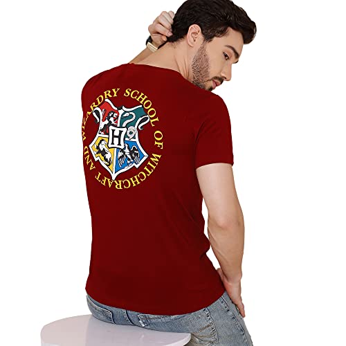 Image of Free Authority Harry Potter Printed Regular Fit Red Cotton Men's T-Shirt