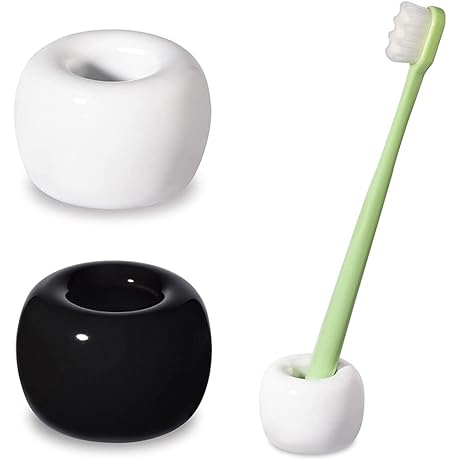 airmoon Toothbrush Holder, Exquisite Ceramic Stand for Bathroom