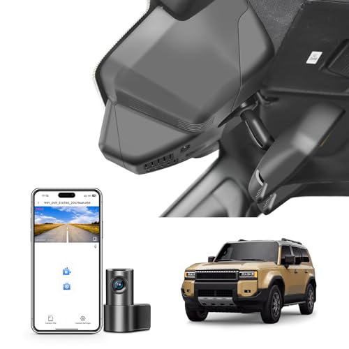 Mangoal Front 4K & Rear 1080p Dash Cam Custom fit for Toyota Land Cruiser 2024 2025 2026 (J250/Gen15), Integrated OEM Look, UHD 2160P Video, App & WiFi, Easy to Install, GPS x1, 128GB Card