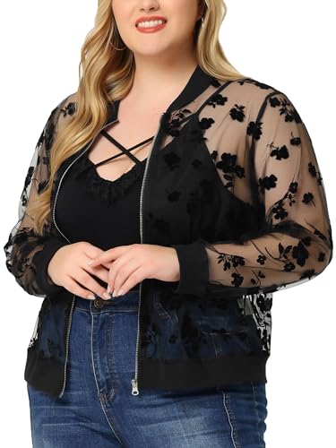 【1度着用】acka lace sleeve jacket bdb18558_black_front.jpg
