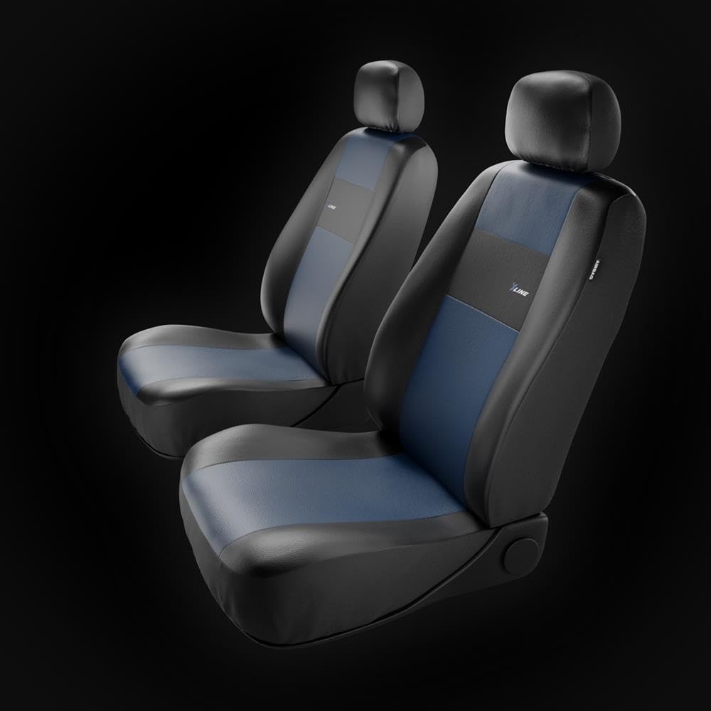 Mossa Fundas Asientos Coche aptas para Renault Kangoo 1997-. 2XL-BL | I, II, III - Furgoneta