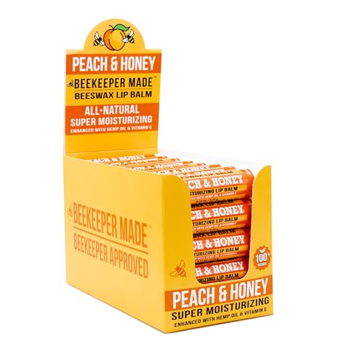 Image of Beeswax Bulk Lip Balm, 40 Count | For Men, Women, and Children. Great for Gifts, Showers, & More (Peach)
