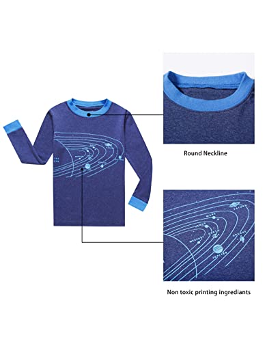 Kikizye Little Boys Space Pajamas Sets Long Sleeve 4 Pieces Kids Pjs Size 5 #TOP2