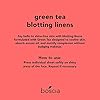 boscia Green Tea Blotting Linens - Vegan, Cruelty-Free, Natural Skin Care - Oil Blotting Sheets for Face - For Combination to Oily Skin Types - Travel Size - 100 Sheets