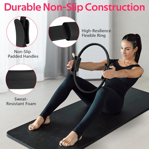 Image of WALITO Home Pilates Kit for Women,Pilates Ring Set with Magic Circle,Resistance Bands,Figure 8 Workout Bands,Mini Ball, Compact Toning Fitness Essentials Starter Set Accessories Gift