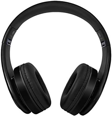 Over The Ear Wireless Bluetooth Headphones, Built in Mic, Active Noise Cancelling and Wired Mode, Comfortable and Foldable Hi-Fi Headset, with Soft Memory-Protein Earmuffs, Black