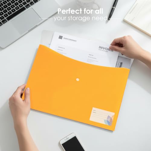 Image of Shuban Double Pocket Document Folders Letter A4 Size File Envelopes with Label Pocket & Paste Button for School Home Work Office Organization (Style-4-Twin Pocket Folder -4Pcs-Multi Color)